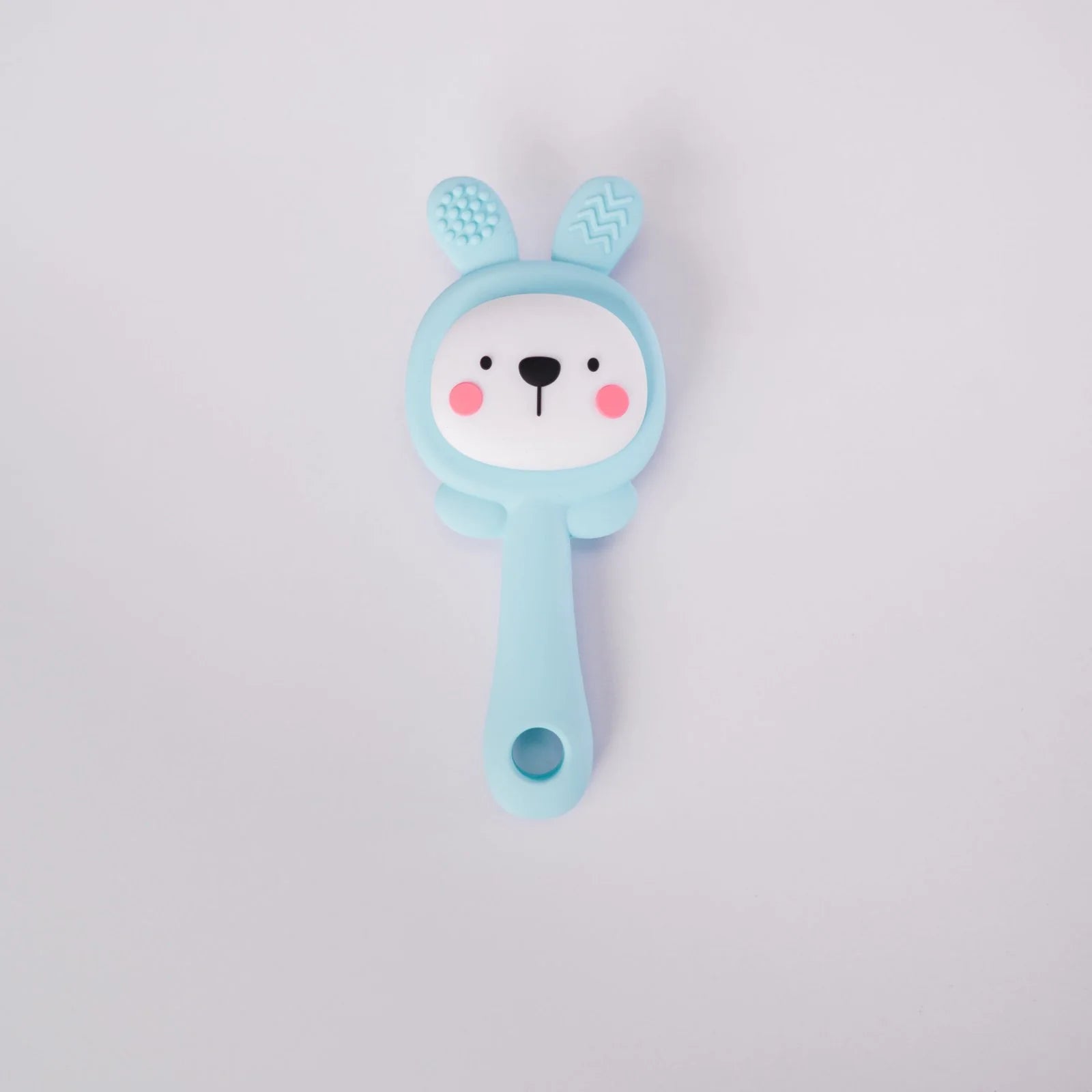 Bunny Rattle Teether – Aqua Green