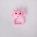 Elephant Rattle Teether – Baby Pink