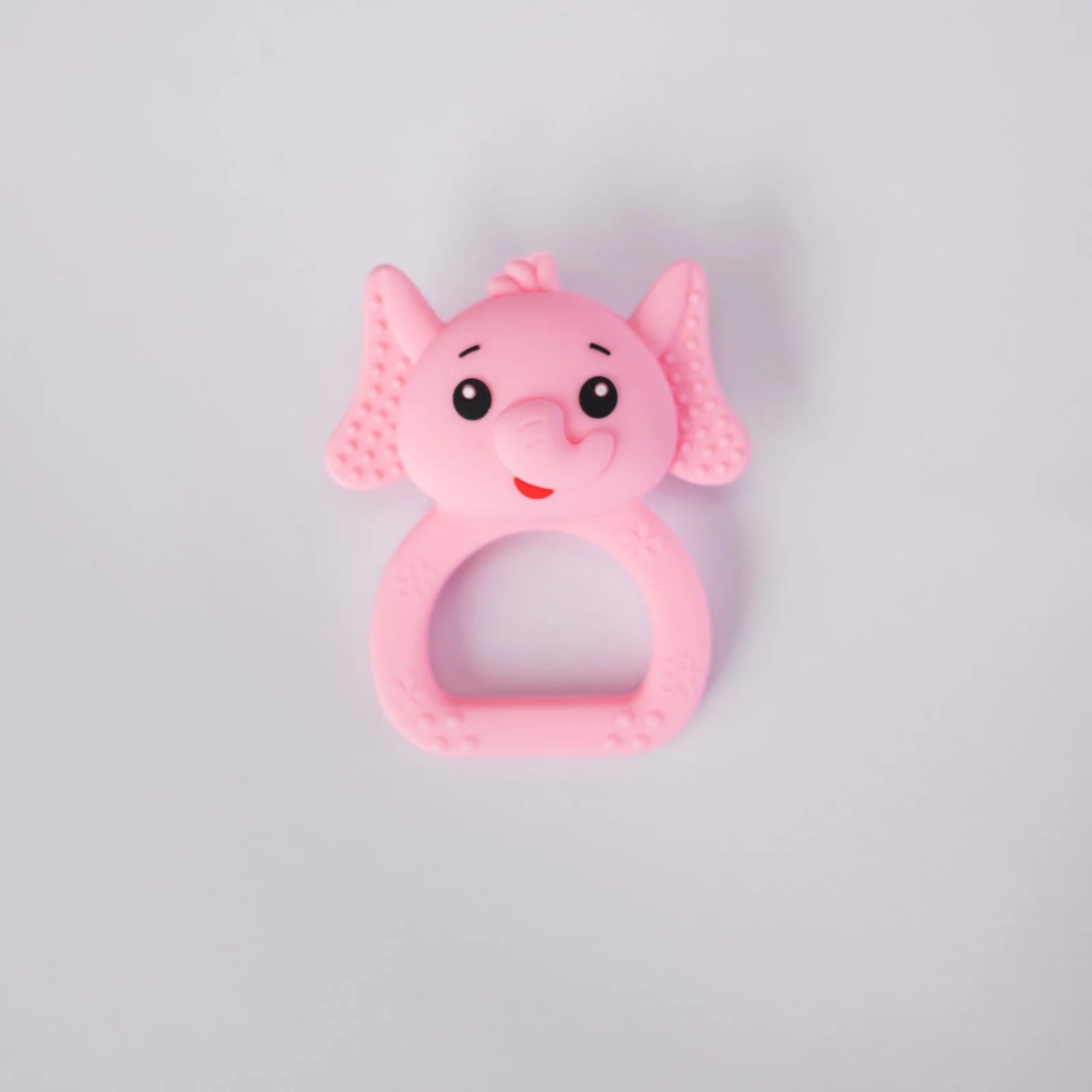 Elephant Rattle Teether – Baby Pink