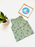 Crinkle Muslin Vest – With cute palm tree