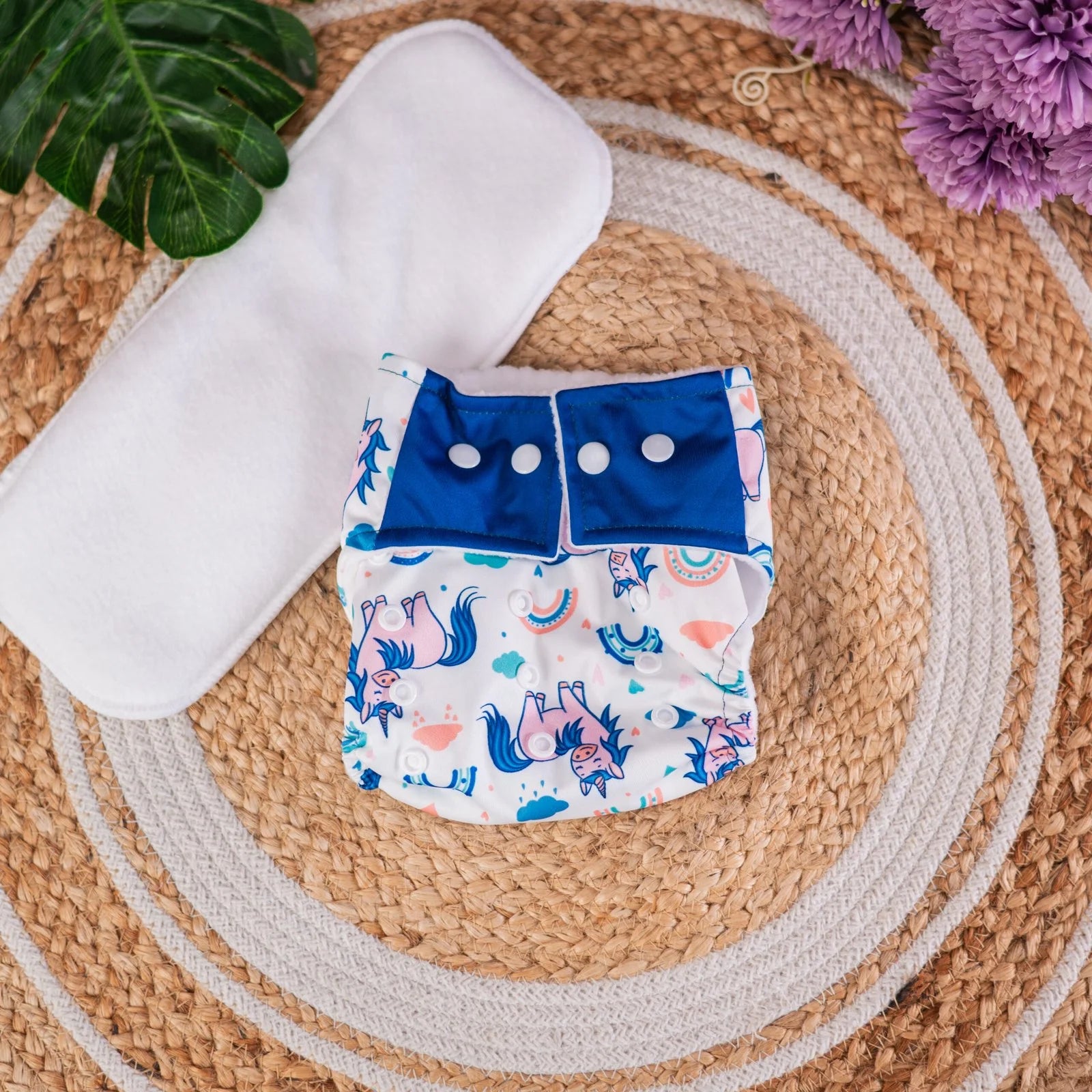 The Tiny Tots Organic Reusable Cloth Diapers – Unicorn