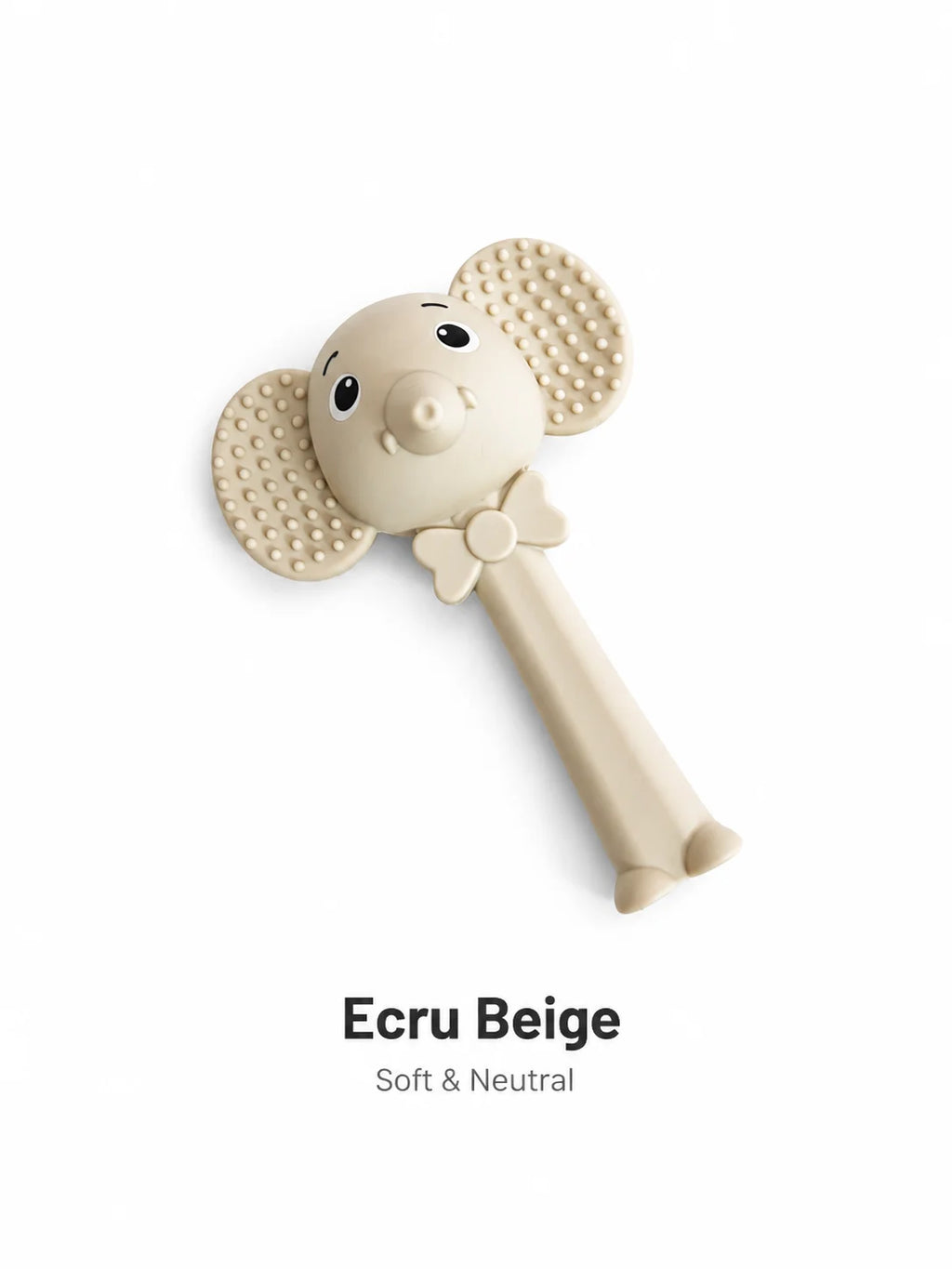 Elephant Rattle Teether -Biege