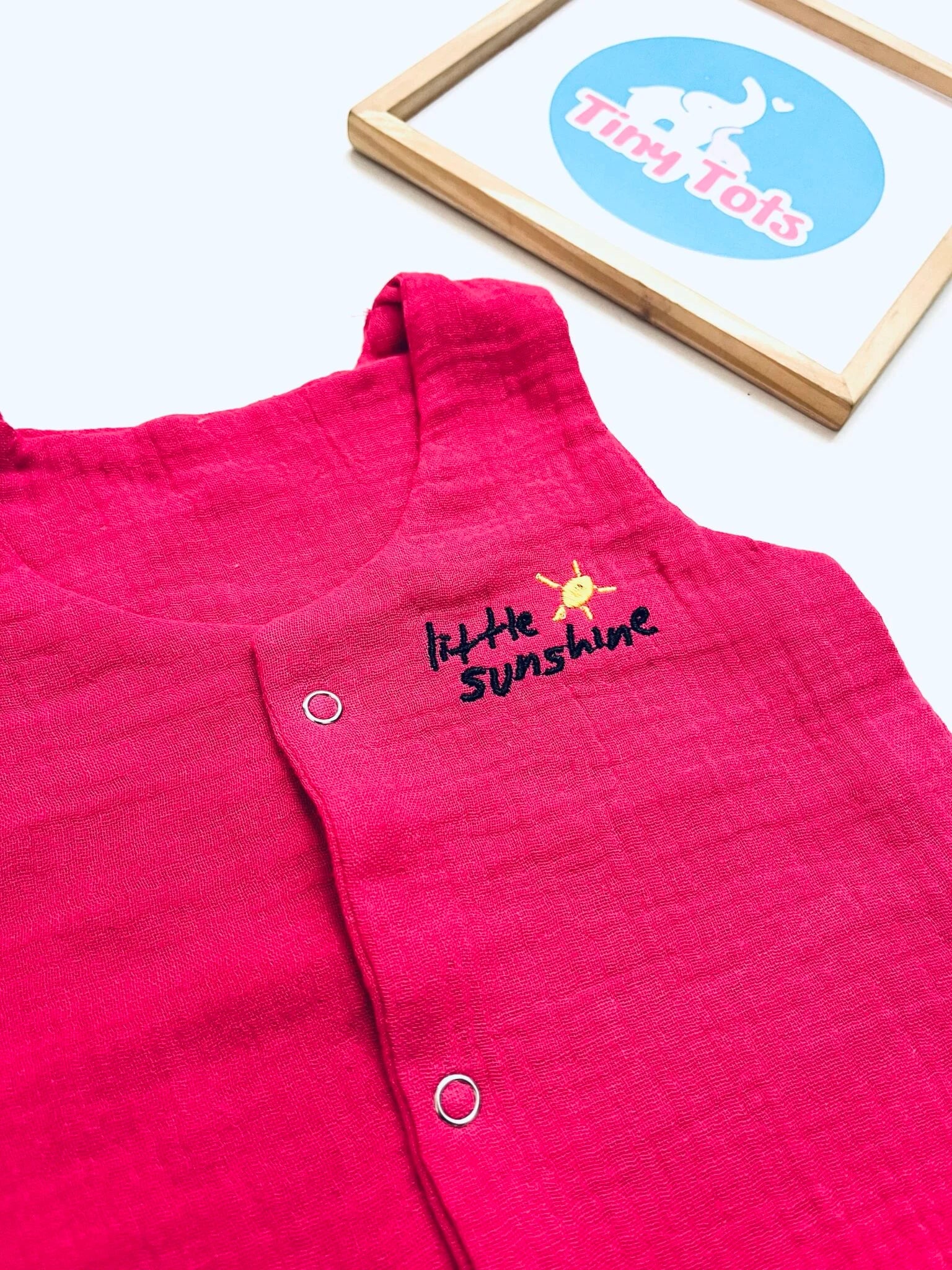 Crinkle Muslin Vest – With Little Sunshine Embroidery
