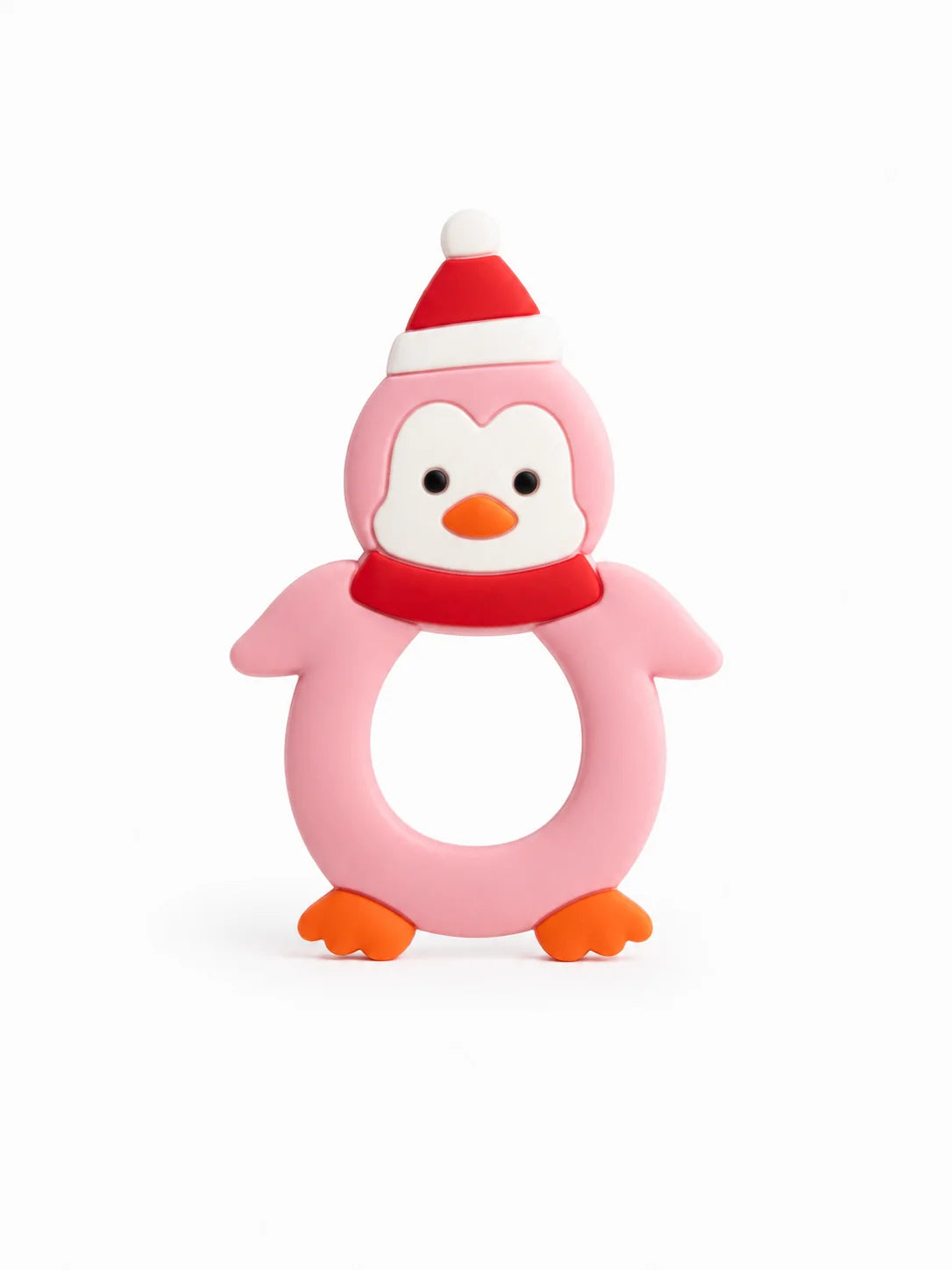 Penguin (Pastel Pink) – Silicone Teether