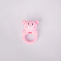 Teddy Rattle Teether -Pink