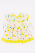 Yellow Bunny – Muslin Crossover Frock