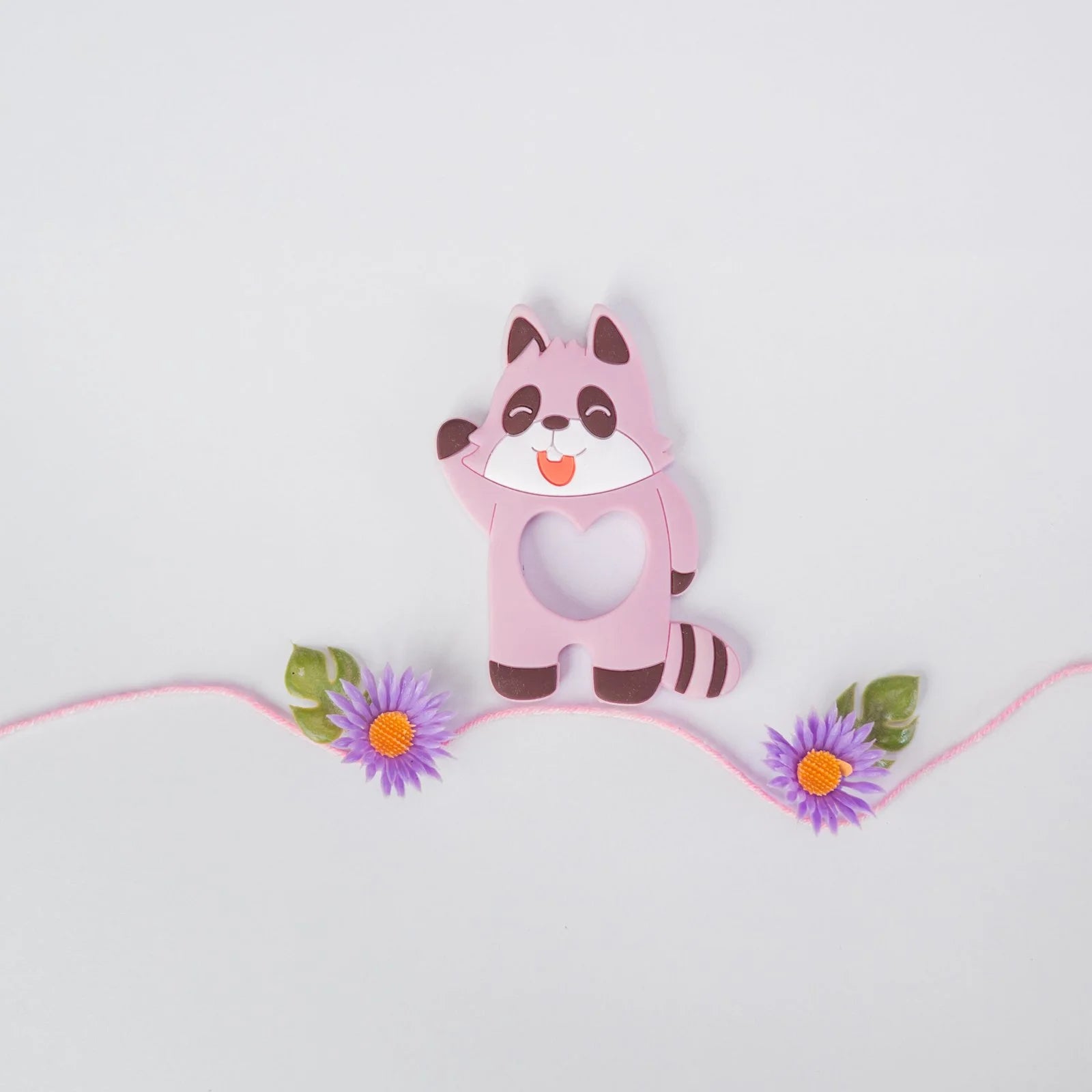 Pink Raccoon – Silicone Teether