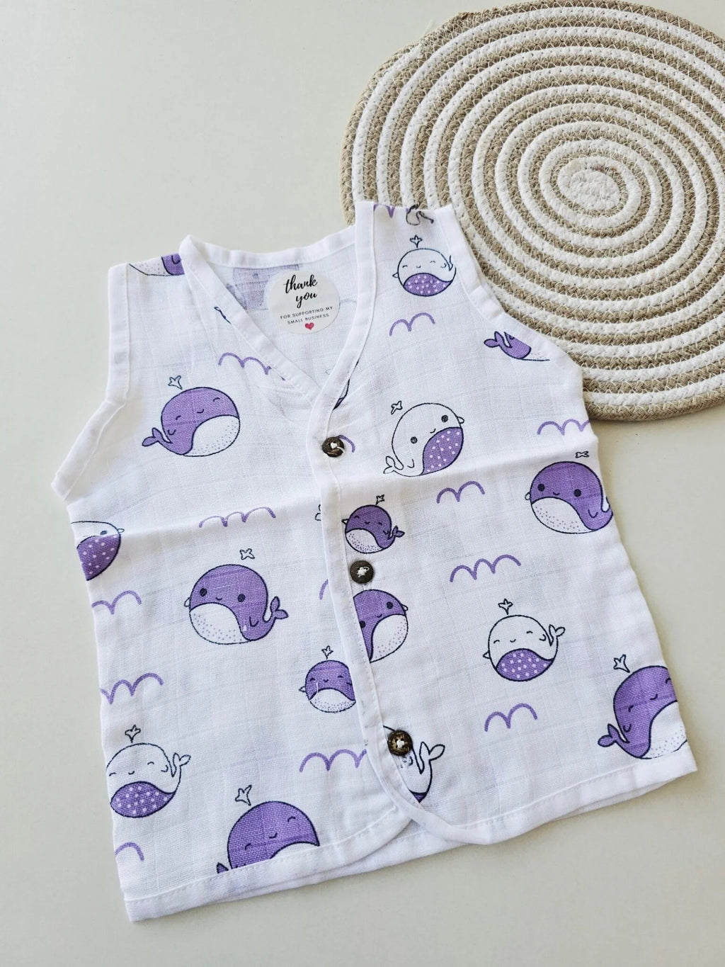 Fish- Muslin Button Jabla