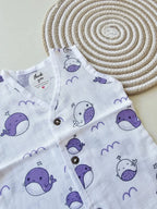 Fish- Muslin Button Jabla