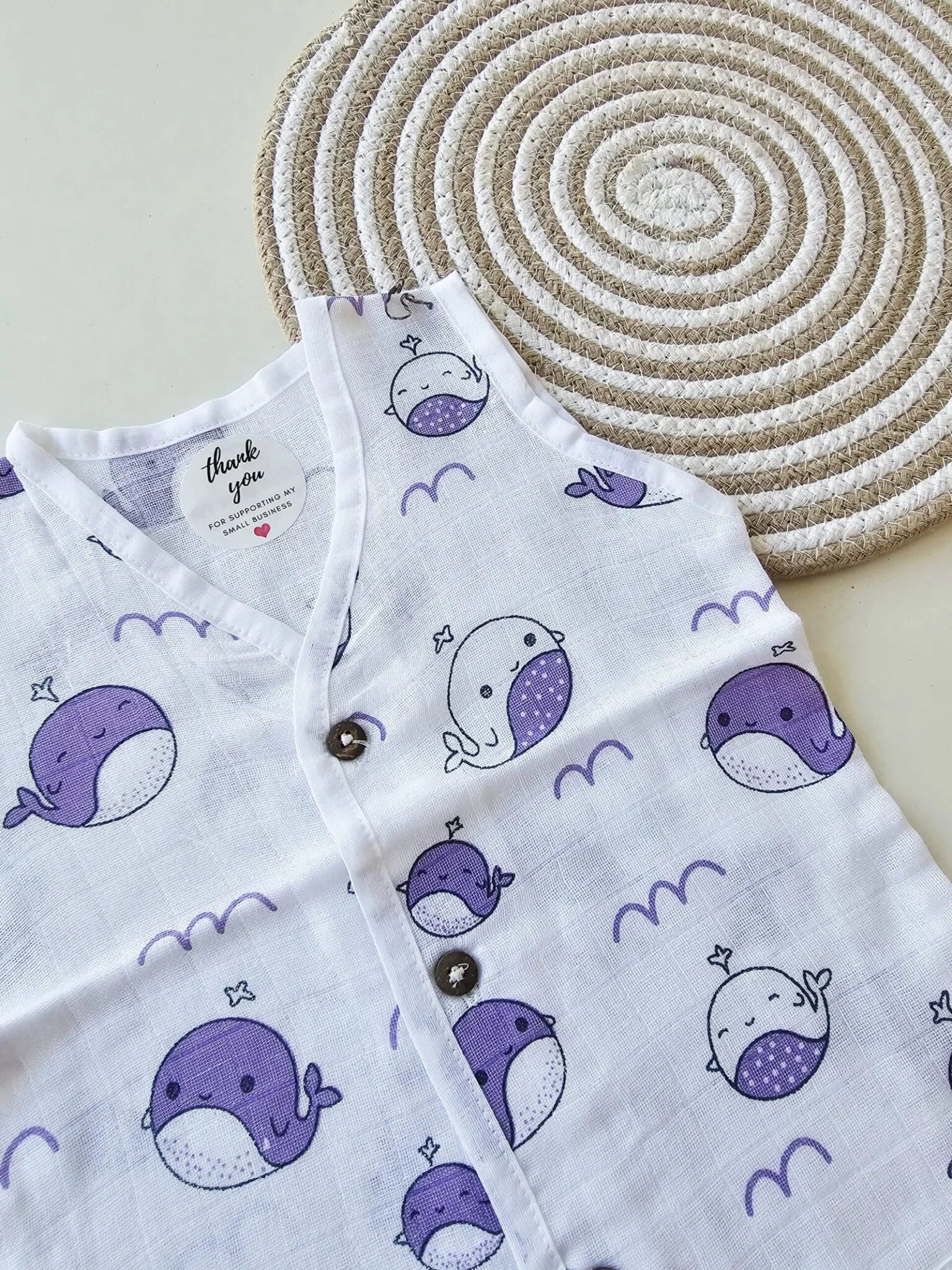 Fish- Muslin Button Jabla