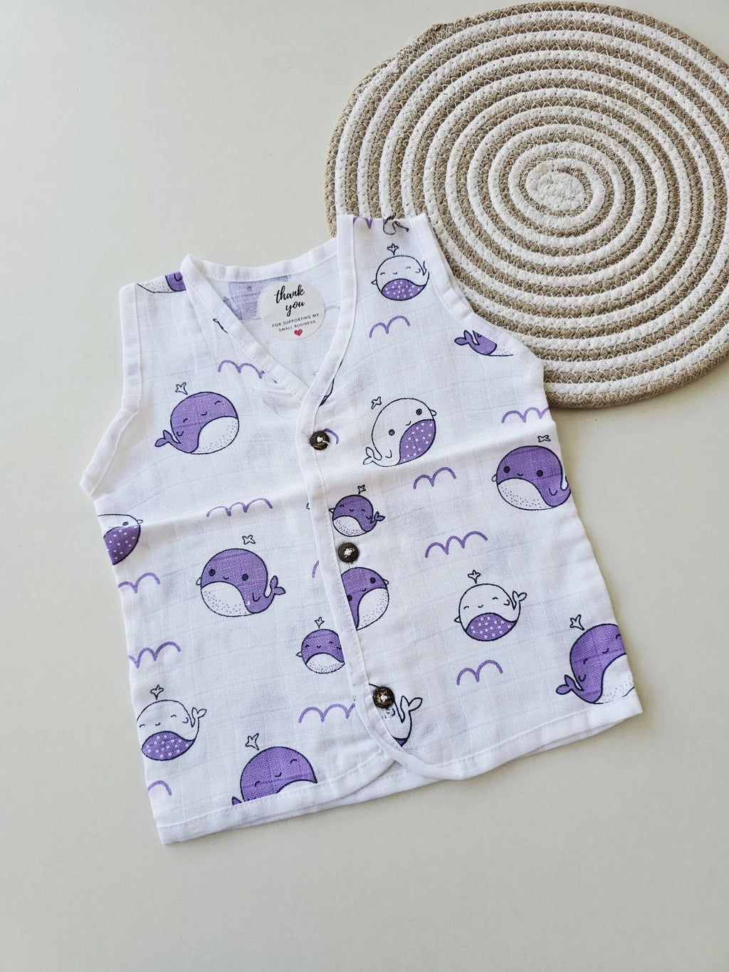 Fish- Muslin Button Jabla