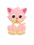 Sitting Kitten (Baby Pink) – Silicone Teether