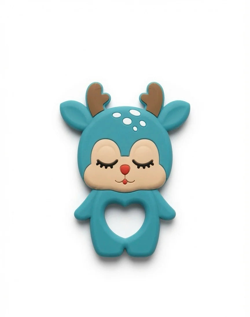 Sleeping Deer (Teal Blue) – Silicone Teether