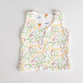Reversible Muslin Baby Jabla — Boat / Elephant Print