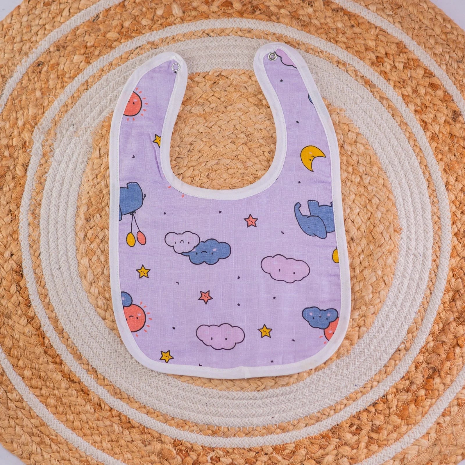 Cloud Elephant Print – Bib