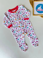 Pink with Flowers – Sleepsuit