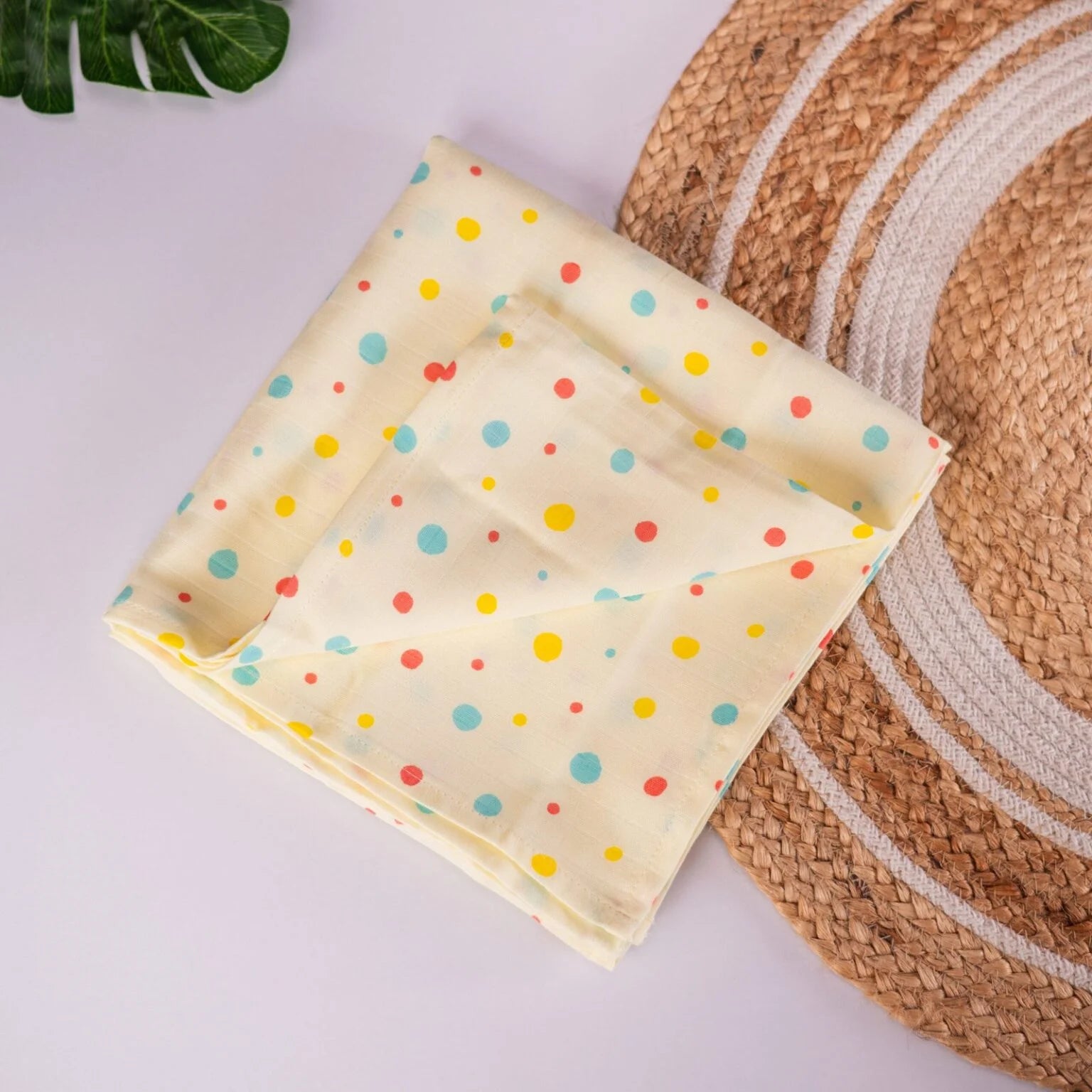 A Polka Dots- Muslin Swaddle