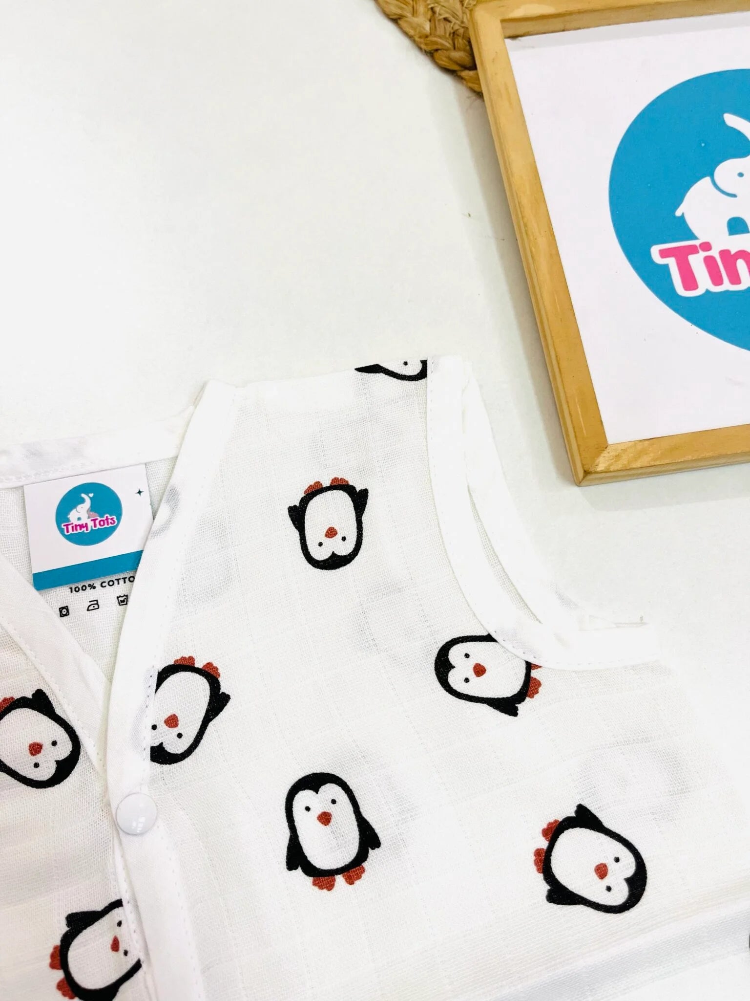 Penguin- Muslin Button Jabla