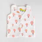 Reversible Muslin Baby Jabla — Parachute / Car Print