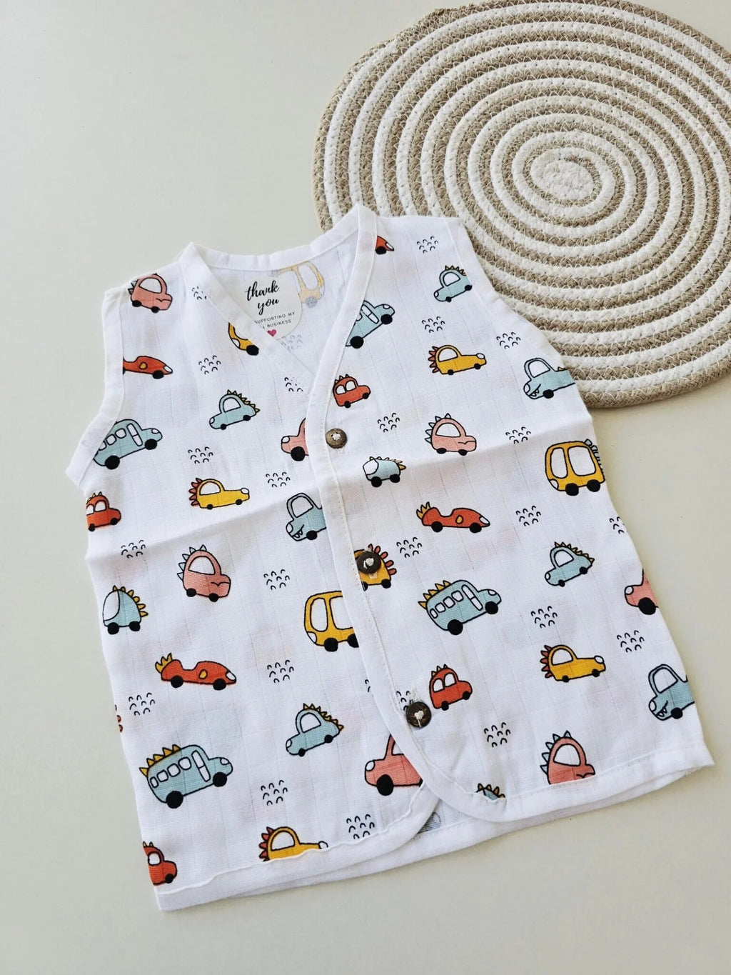 Car – Muslin Button Jabla