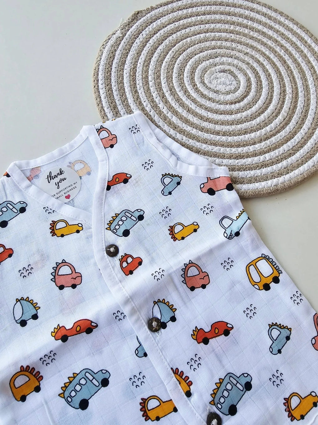 Car – Muslin Button Jabla