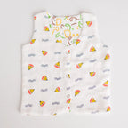 Reversible Muslin Baby Jabla — Boat / Elephant Print