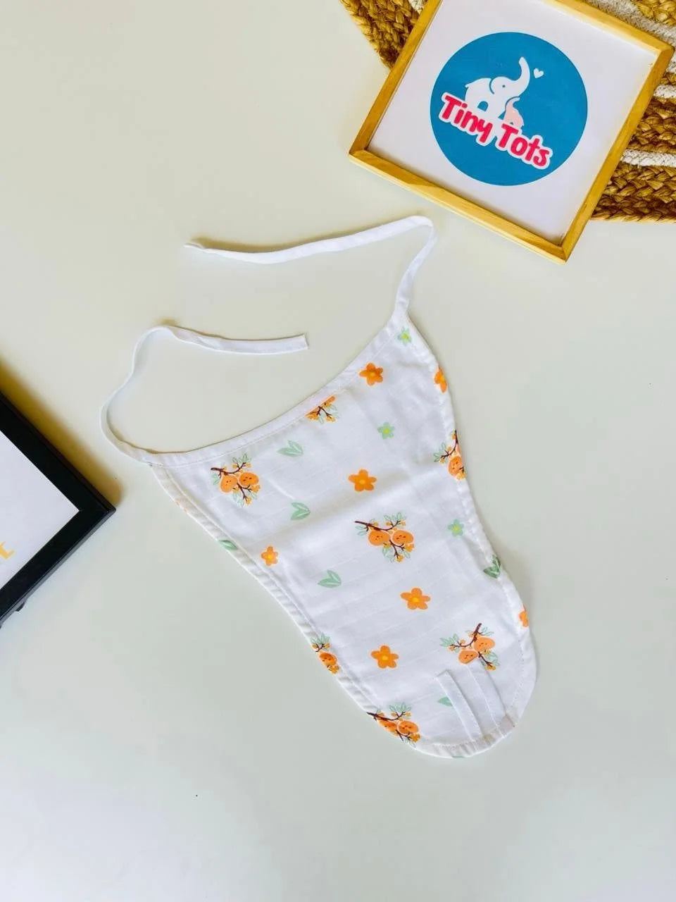 Muslin Nappy – Orange Flower