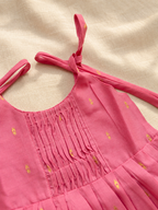 Baby Silk Knot Frock – Pink