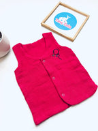 Crinkle Muslin Vest – With Balloon Embroidery