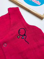Crinkle Muslin Vest – With Balloon Embroidery