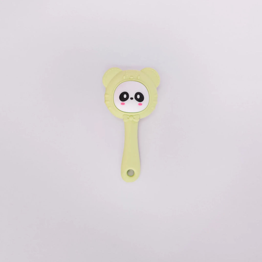 Cartoon Bear Rattle Teether – Aqua Green