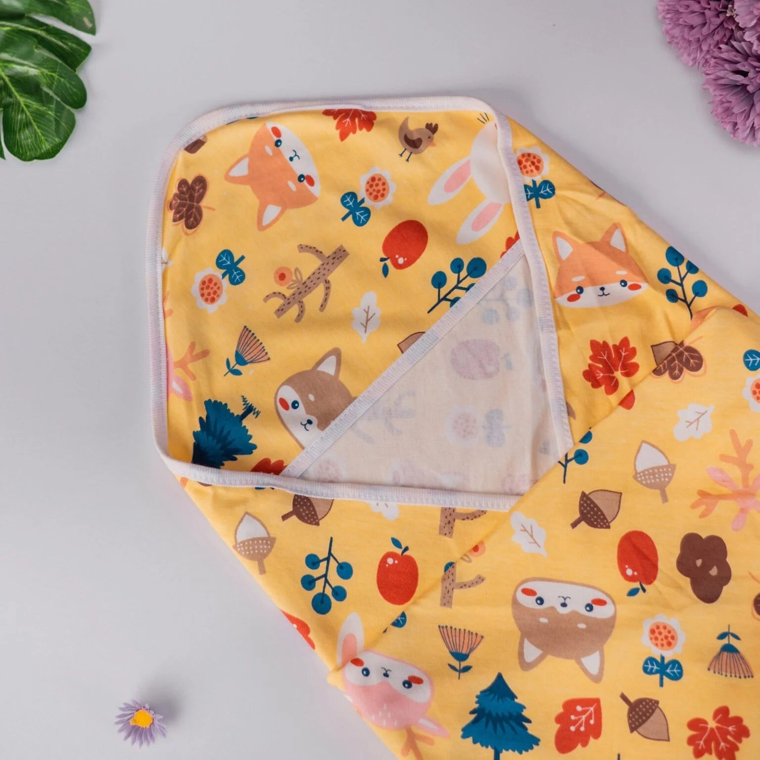 Newborn Receiving Blanket- Sunset Forest Tales