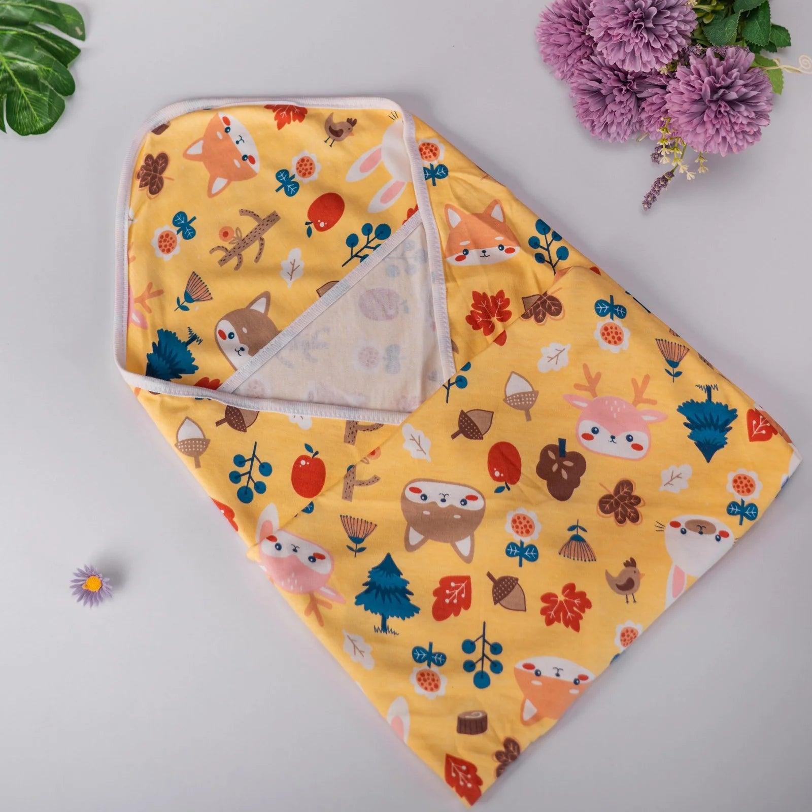 Newborn Receiving Blanket- Sunset Forest Tales