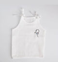 White Muslin Knot Jabla with Balloon Embroidery – 100% Cotton for Newborns