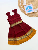 Narayanpet – Red (Maroon) with mustard yellow