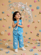 Blue Bunny Print Cotton Co-Ord Set for Baby