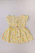 Polka Dots – Muslin Front Button Frock