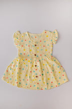 Polka Dots – Muslin Front Button Frock