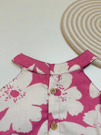 Pink Floral Cotton Coord Set for Baby Girls – Co – ords set