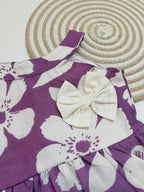 Purple Floral Cotton Coord Set for Baby Girls – Co – ords set