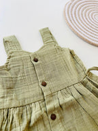 A Olive Green- Ria Frock