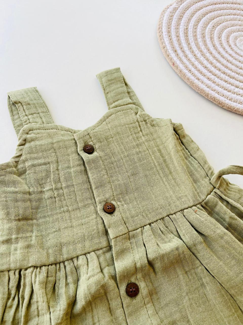 A Olive Green- Ria Frock