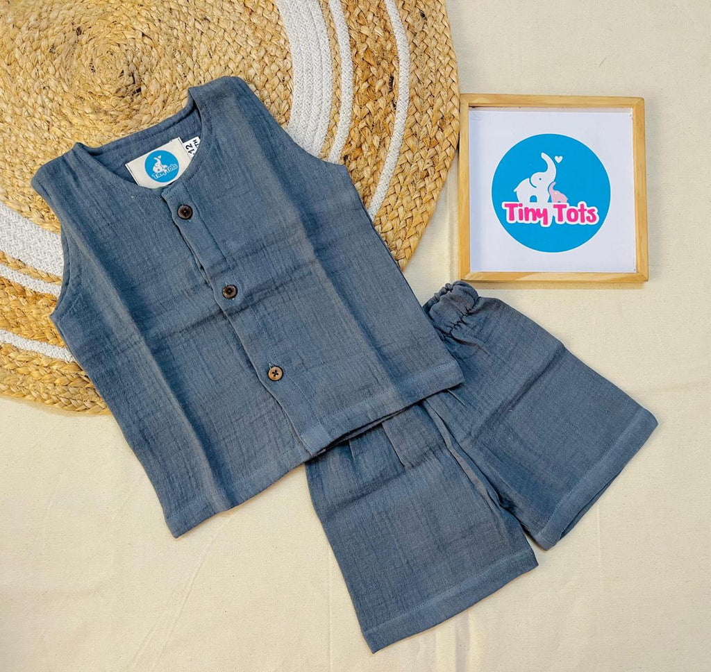 Jabla Short Set – Slate Blue