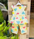 Dreamy Cloud Print Cotton Co-ord Set for Baby Girls