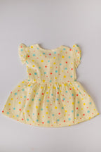 Polka Dots – Muslin Front Button Frock