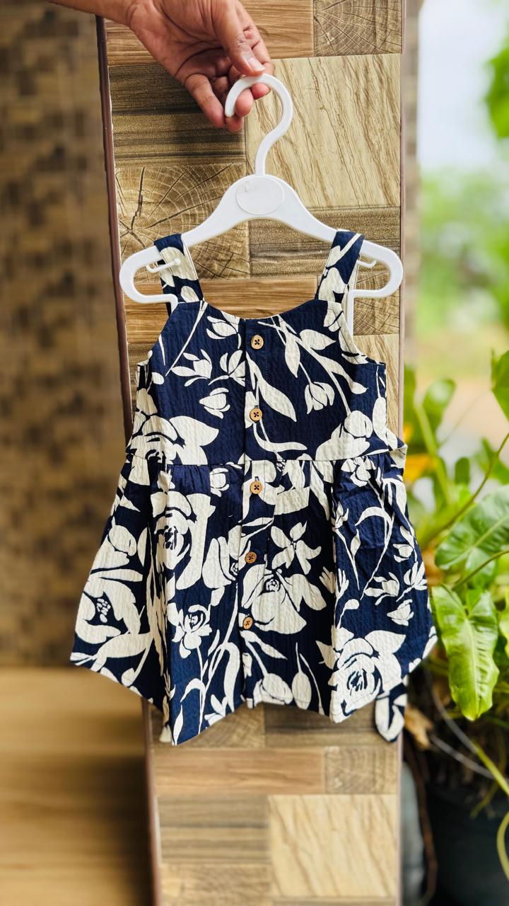 A Navy Blue Floral – Ria Frock