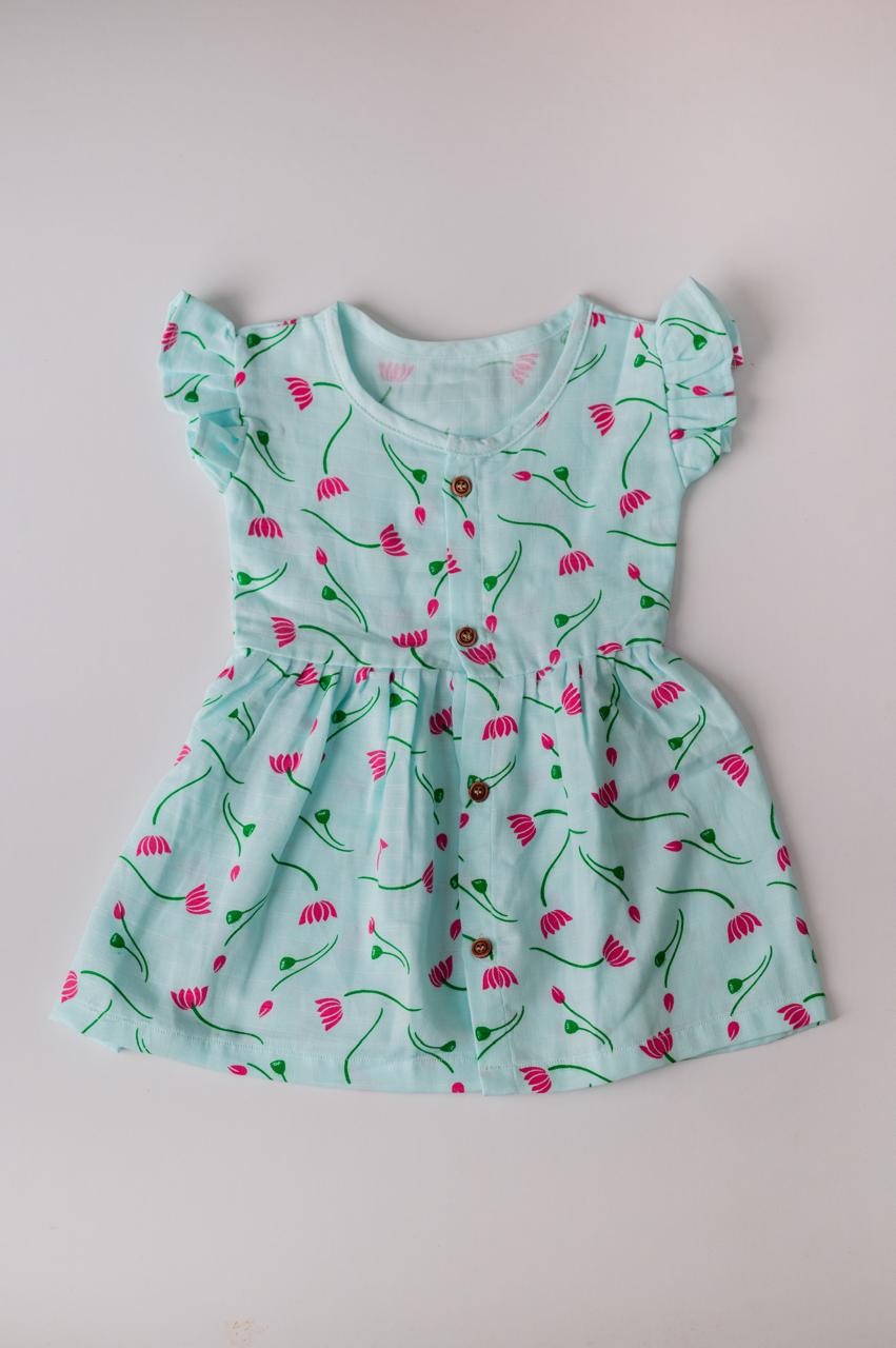 Pichwai – Muslin Front Button Frock