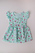 Pichwai – Muslin Front Button Frock