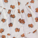 A Puppy Print – Muslin Frill Frock