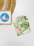 Baby Boy Tropical Flamingo Print Shirt – White and Green Summer Style